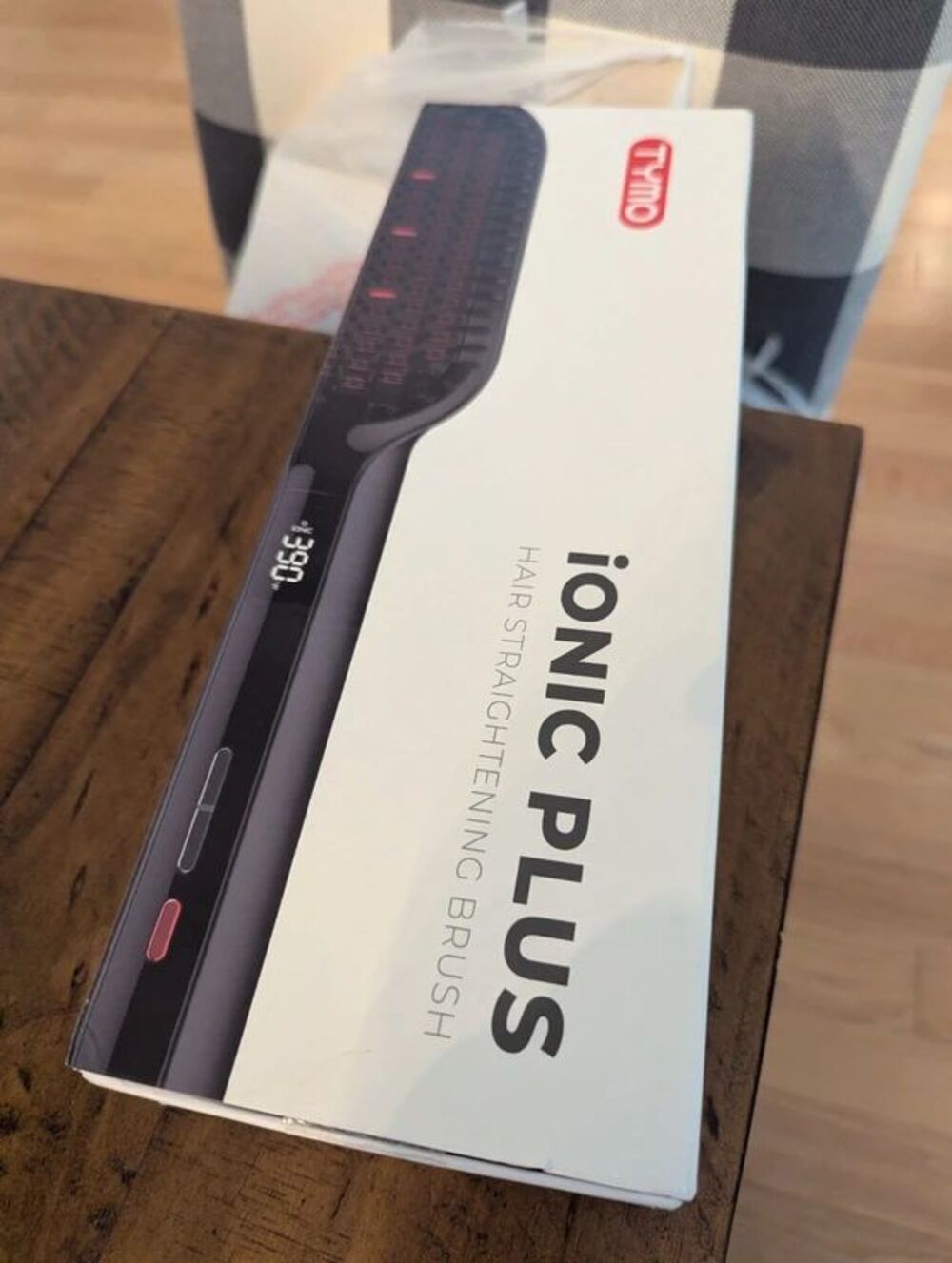 NIB TYMO Ionic Plus Hair Straightening Brush Black Digital LED Ceramic Heated